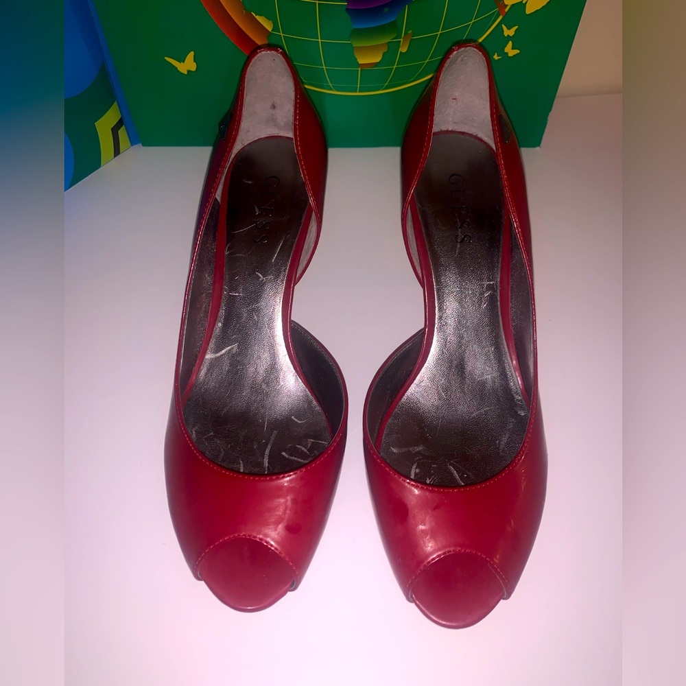 Guess Open Toe Heels Size 8
